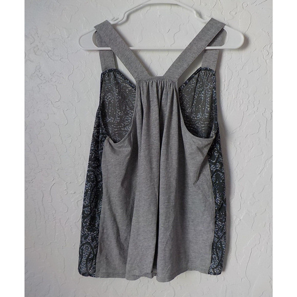 Converse One Star Gray Tank Top Women Large Geometric Print Sleeveless Stretch - Picture 2 of 7